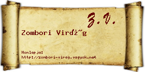 Zombori Virág névjegykártya
